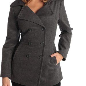 Dark Gray Alpine Swiss Peacoat